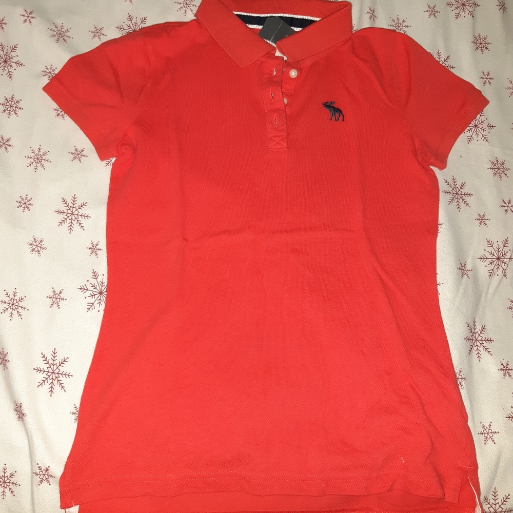 Nwt Abercrombie & Fitch Polo shirt small red - Picture 10 of 16